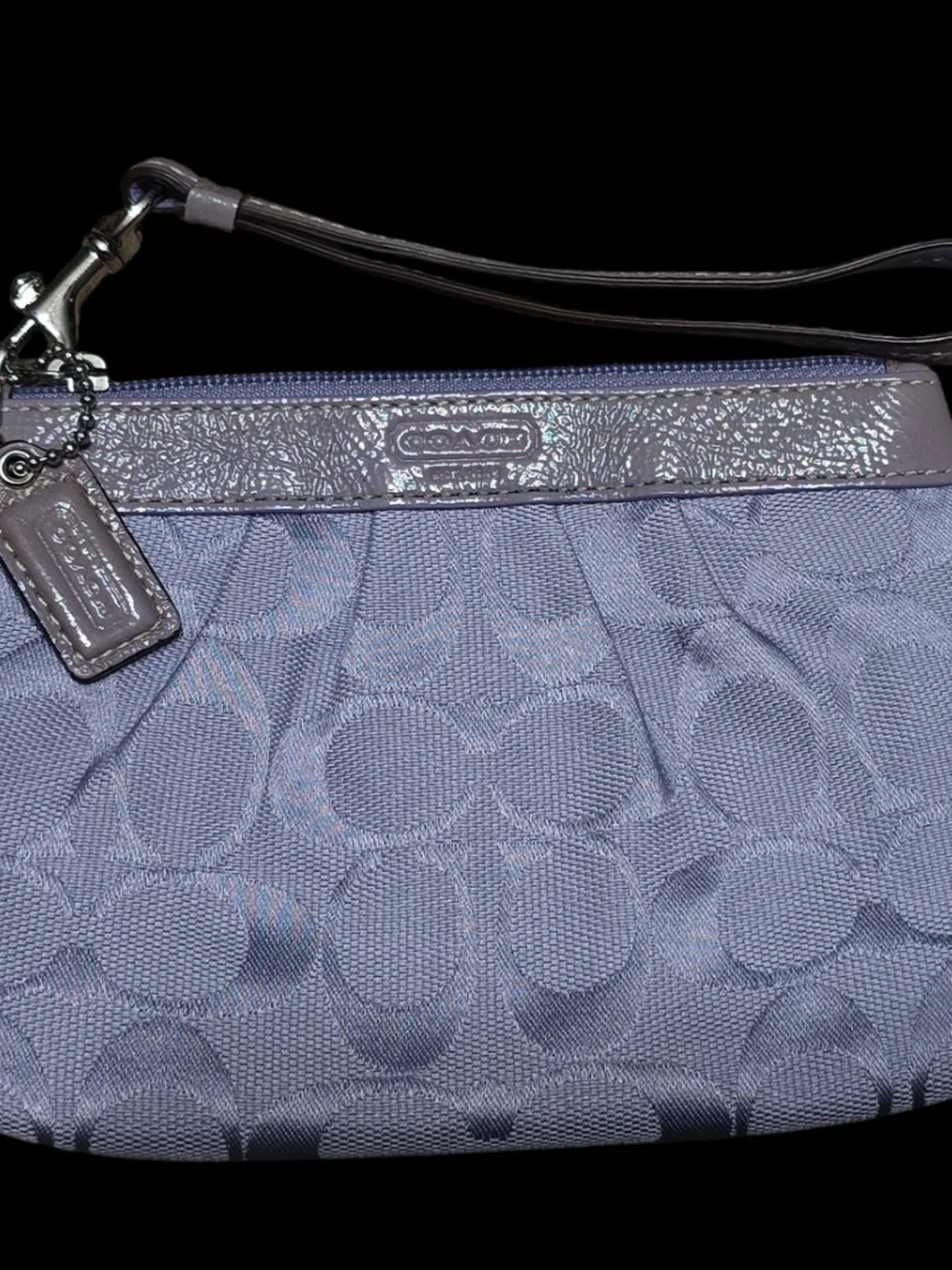 Coach Lavender Signature Jacquard Satchel and Wallet Set